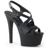 Pleaser 6" Black W/ Platform Criss-Cross Sandal*
