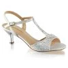 Fabulicious Silver Shimmering 2.5" T-Strap Sandal