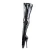 Devious 7" Heel Black Patent Leather Ballet Single Soles* Shoes