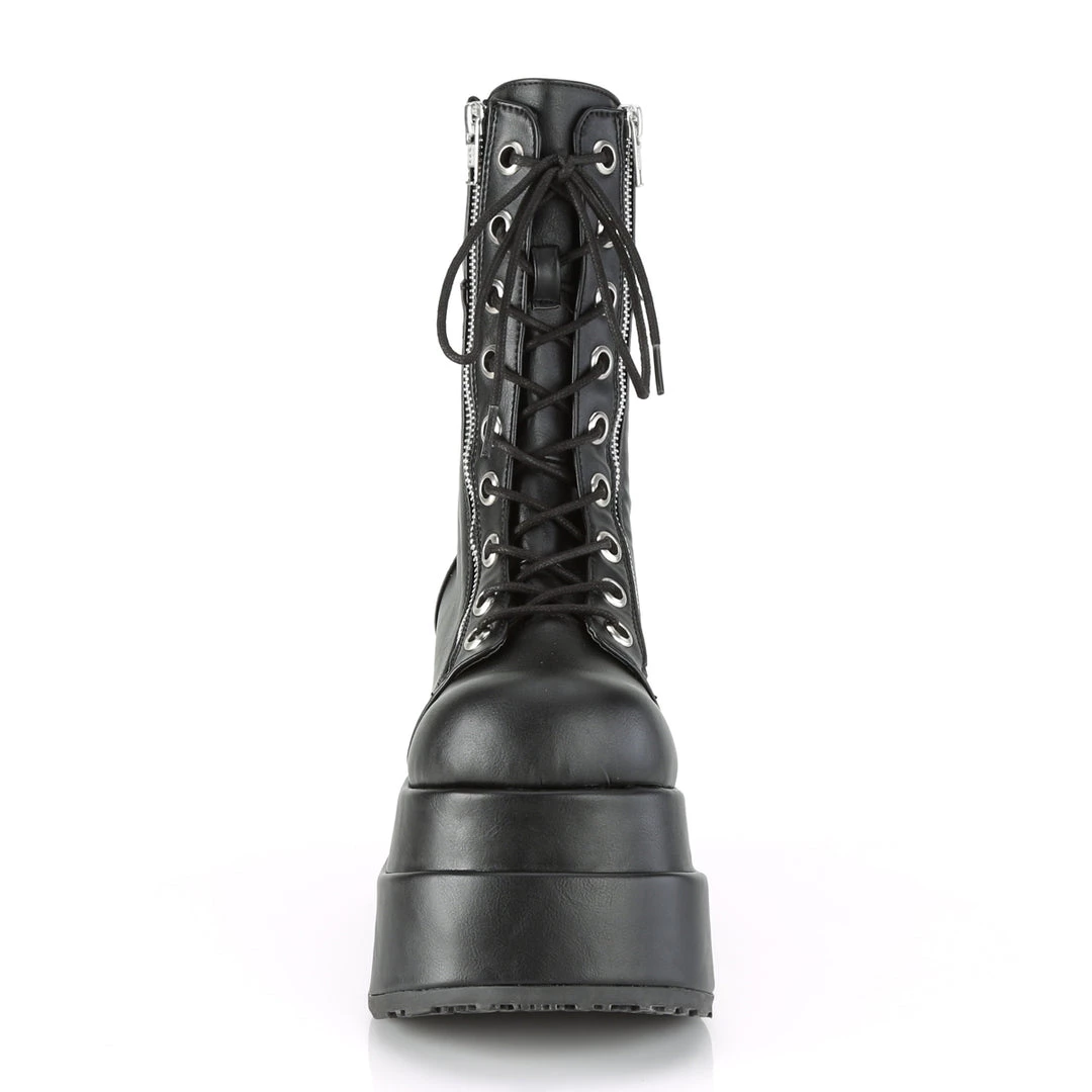 Demonia Shoes Black Vegan Leather 4.5" Platform Boots* 4 Demonia Shoes Black Vegan Leather 4.5" Platform Boots*
