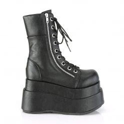 Demonia Shoes Black Vegan Leather 4.5" Platform Boots* 9 Demonia Shoes Black Vegan Leather 4.5