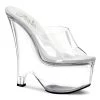 Pleaser Clear 6.5" Platform Slide Pumps*