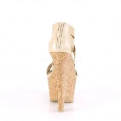 Pleaser 6.5" Heel Beige Sandal Platform Shoes* 8 Pleaser 6.5