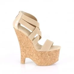 Pleaser 6.5" Heel Beige Sandal Platform Shoes* 9 Pleaser 6.5