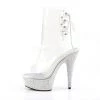 Pleaser 6" Heel Clear/Silver Open Toe/Heel Ankle Boot* 2 Pleaser 6" Heel Clear/Silver Open Toe/Heel Ankle Boot*