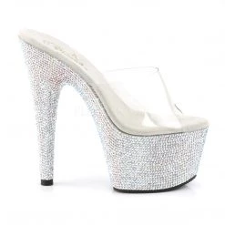 Pleaser Shoes Clear/Silver 7
