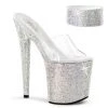 Pleaser Clear/Silver 8" Heels* Shoes