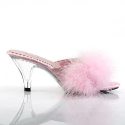 Fabulicious Shoes Baby Pink Satin-Fur 3
