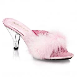 Fabulicious Shoes Baby Pink Satin-Fur 3