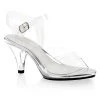 Fabulicious Clear 3" Heel Ankle Strap Sandal