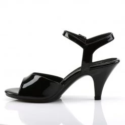Fabulicious Black 3" Heel Ankle Strap Sandal Shoes