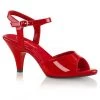 Fabulicious Red 3" Heel Ankle Strap Sandal