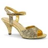 Fabulicious Shoes Gold Glitter 3" Heel Ankle Strap Sandal 1 Fabulicious Shoes Gold Glitter 3" Heel Ankle Strap Sandal