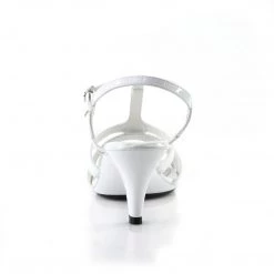 Fabulicious White 3" Heel T-Strap Sandal Shoes 8 Fabulicious White 3