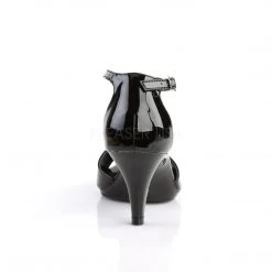 Fabulicious Black 3" Heel Closed Back T-Strap Sandal Shoes 8 Fabulicious Black 3