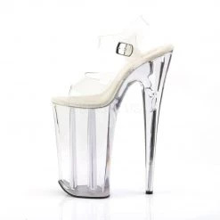 Pleaser Clear 10" Ankle Strap Heels* Shoes