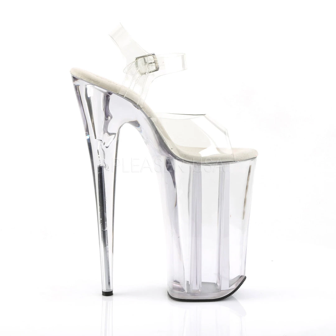 Pleaser Clear 10" Ankle Strap Heels* Shoes 6 Pleaser Clear 10" Ankle Strap Heels* Shoes