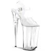 Pleaser Clear 10" Ankle Strap Heels* Shoes