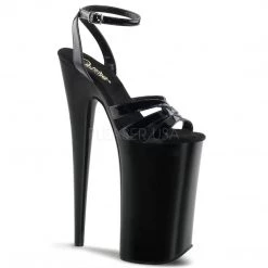 Pleaser 10" Heel Black Ankle Strap Platform Shoes*