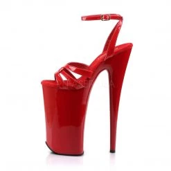 Pleaser Red 10" Ankle Strap Heels* Shoes