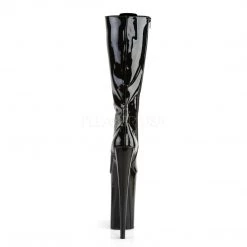 Pleaser 10" Heel Lace-Up Black Knee High Boots* Shoes