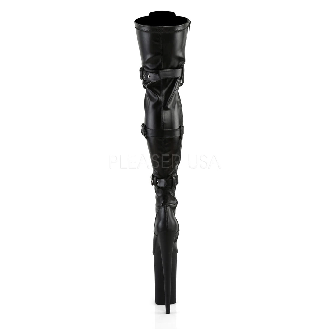 Pleaser 10" Heel Black Platform Lace-Up Thigh High Boots* 5 Pleaser 10" Heel Black Platform Lace-Up Thigh High Boots*