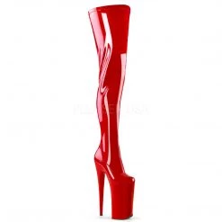 Pleaser 10" Heel Red Platform Crotch Boots*