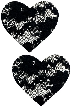 NevaNude New Vogue Black Lace Heart Nipple Pasties
