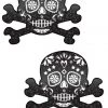 Pastease Black Glitter Skull & Crossbones Nipple Pasties Accessories