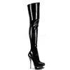 Pleaser 6" Heel Black Dual Platform Thigh High Boots* 2 Pleaser 6" Heel Black Dual Platform Thigh High Boots*