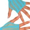 BL Brands Ravewear Neon Blue Fingerless Gloves