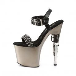 Pleaser 7.5" Black Faux Leather Stripper Heels* Shoes
