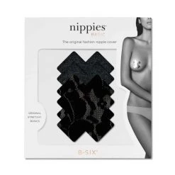 Entrenue Bristols 6 Nippies Basics - Black Lace Crosses Accessories 6 Entrenue Bristols 6 Nippies Basics - Black Lace Crosses Accessories