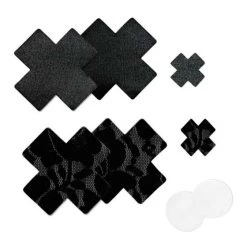 Entrenue Bristols 6 Nippies Basics - Black Lace Crosses Accessories 7 Entrenue Bristols 6 Nippies Basics - Black Lace Crosses Accessories