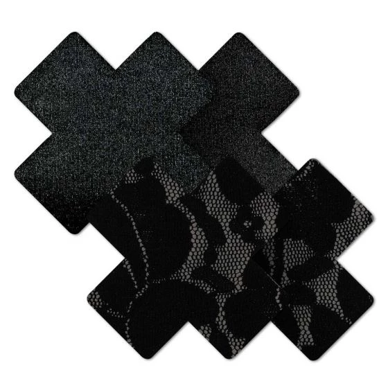 Entrenue Bristols 6 Nippies Basics - Black Lace Crosses Accessories 3 Entrenue Bristols 6 Nippies Basics - Black Lace Crosses Accessories