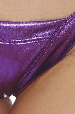 BodyShotz Lingerie Purple Lamé Micro V Thong 8 BodyShotz Lingerie Purple Lamé Micro V Thong