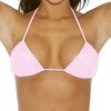 BodyShotz Rhinestone Lingerie Baby Pink Rhinestone String Bikini Top