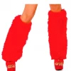 Roma Fur Leg Warmer - Red Hosiery