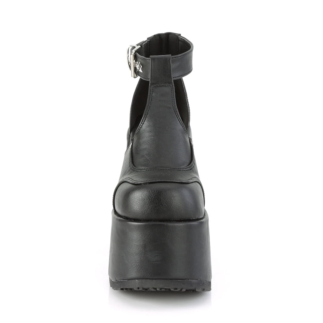 Demonia Shoes 5" Heel Black Vegan Leather 3" Platform Sandals* 4 Demonia Shoes 5" Heel Black Vegan Leather 3" Platform Sandals*