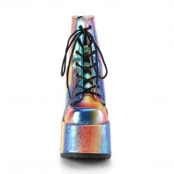 Demonia 5" Heel Rainbow Vegan Leather 3" Platform Boots*