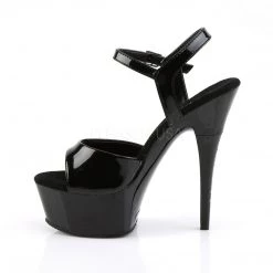 Pleaser Black 6" Ankle Strap Pumps*