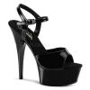Pleaser Black 6" Ankle Strap Pumps*
