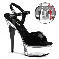 Pleaser Black 6" Ankle Strap Heels* Shoes