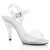 Fabulicious Clear 4" Heel Platform Ankle Strap Sandal