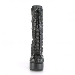 Demonia 4.5" Heel Black Vegan Leather 2" Platform Boots*