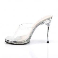 Fabulicious Clear 4.5" Heel Platform Slide 7 Fabulicious Clear 4.5