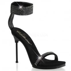 Fabulicious Black Nubuck 4.5" Heel Platform Sandal