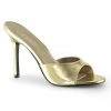 Pleaser 4" Heel Peep Toe Slide - Gold*
