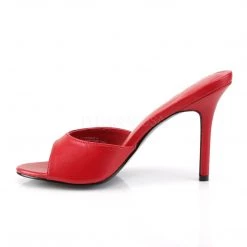Pleaser Shoes 4" Heel Peep Toe Slide - Red*