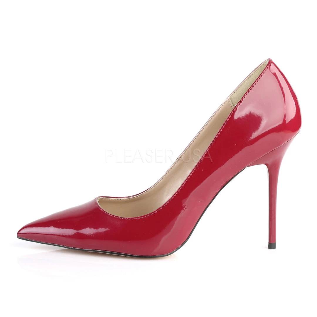 Pleaser 4" Heel Pointed-Toe Pump - Raspberry* 4 Pleaser 4" Heel Pointed-Toe Pump - Raspberry*